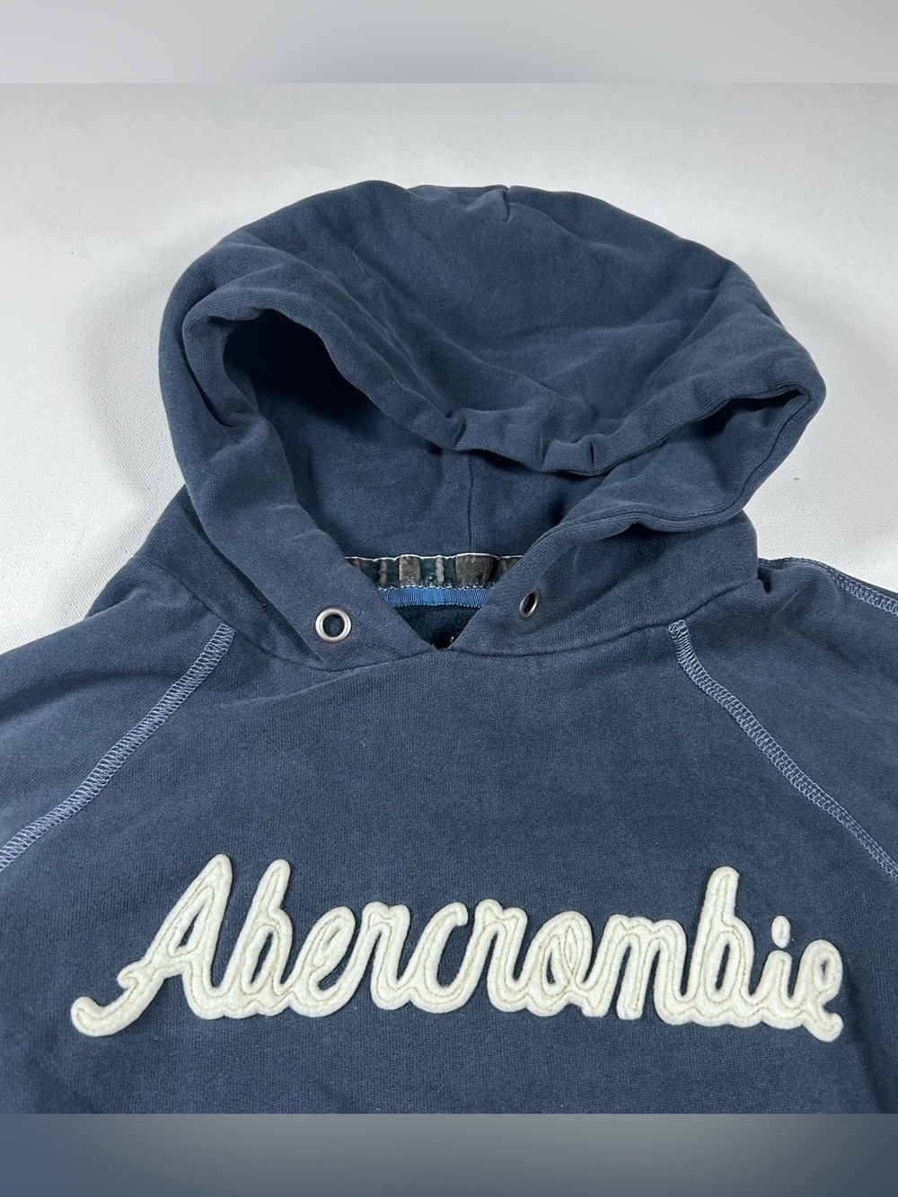 Vintage Y2K Abercrombie & Fitch navy blue hoodie women's Large